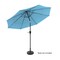 Nature Spring Patio Umbrella with Easy Crank and Auto Tilt, Outdoor Use for Deck, Porch, Backyard, 10-foot Blue 821433MRG - alternate 3